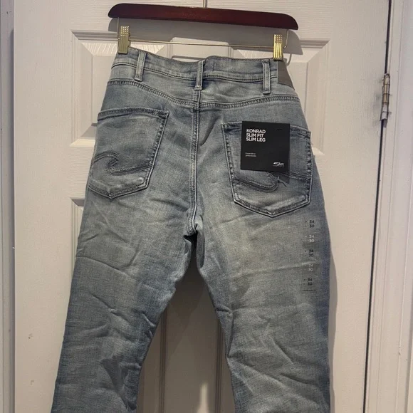 Silver Jeans Light Blue Slim Straight Men's Jeans - Picture 3 of 10